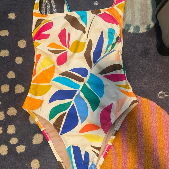 TABITHA BROWN FOR TARGET | Botanical Print Lowback One Piece Swimsuit - Picture 2 of 5